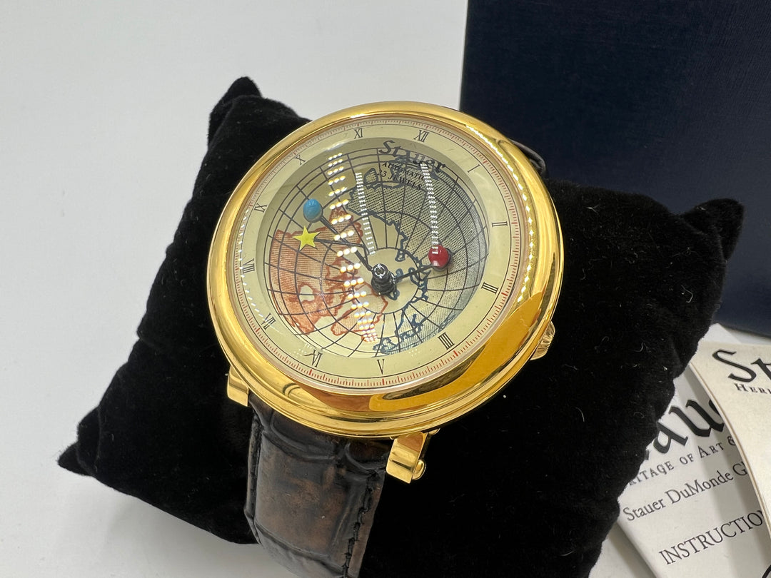 t808 Intricate Stauer DuMonde Globe Watch