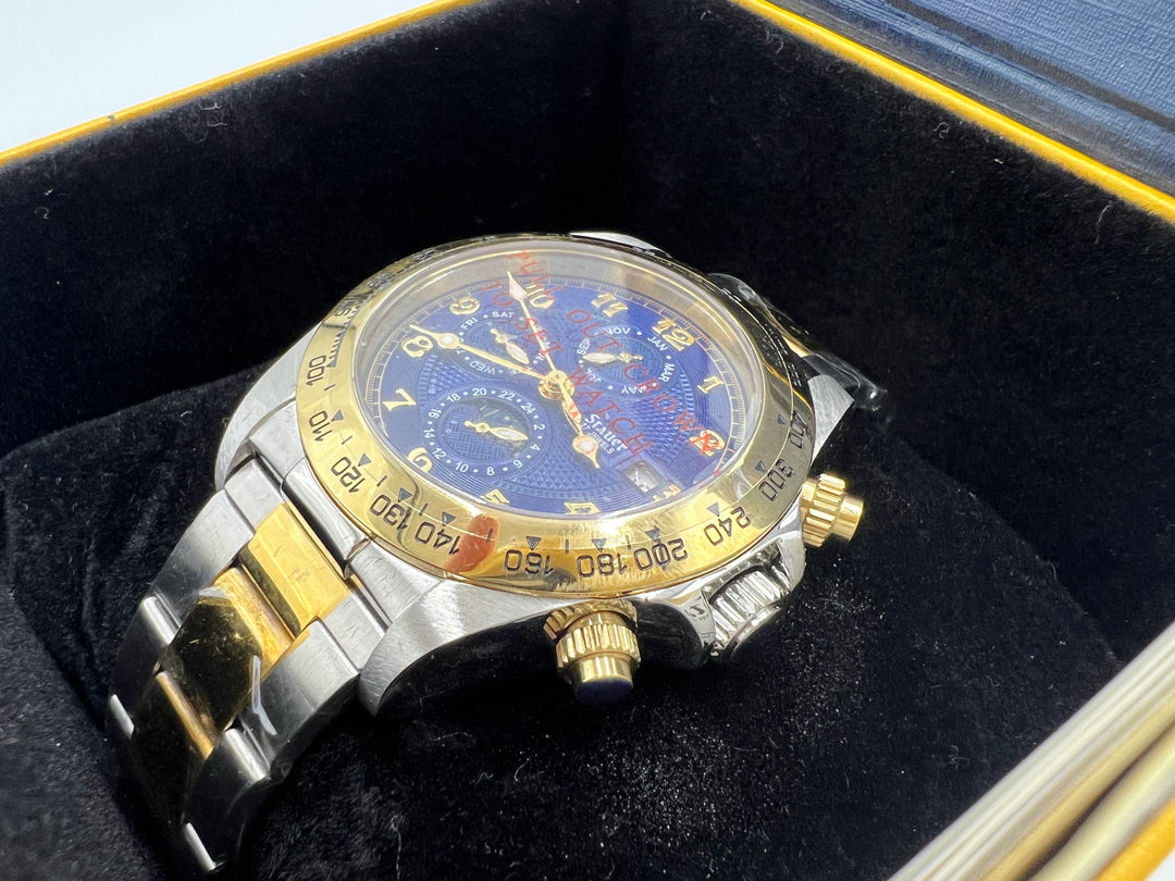 t818 Beautiful Stauer Corso Blue Wrist Watch