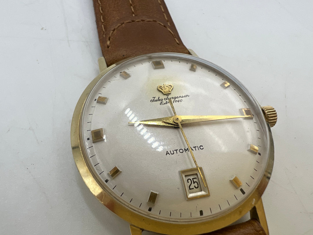 t861 Stunning 14kt Jules Jurgensen Automtaic Wrist Watch