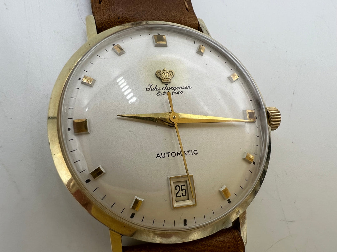 t861 Stunning 14kt Jules Jurgensen Automtaic Wrist Watch