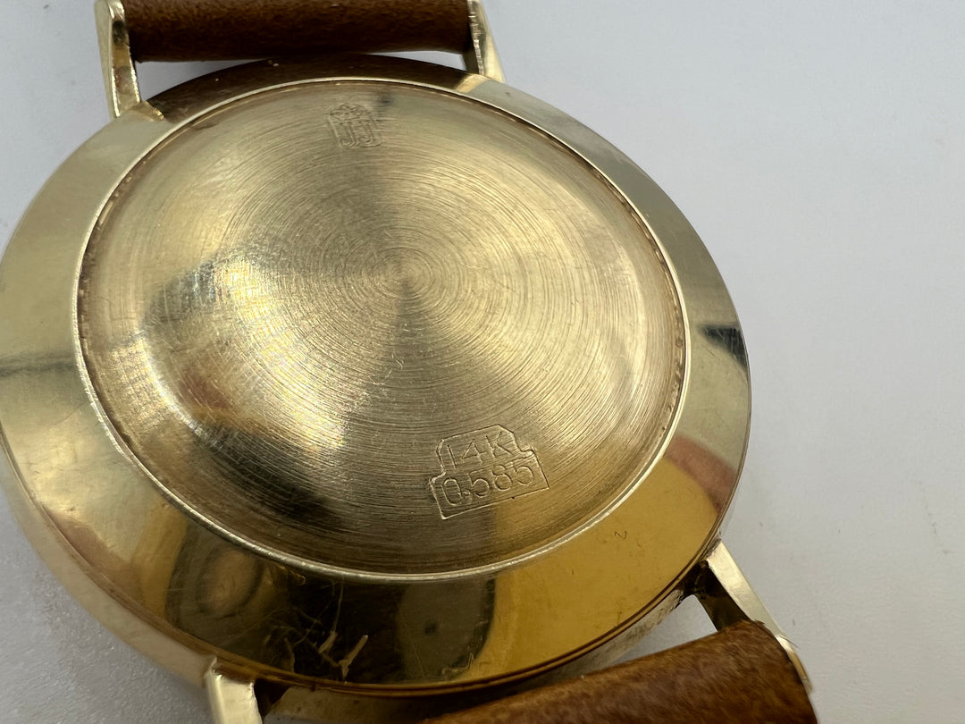 t861 Stunning 14kt Jules Jurgensen Automtaic Wrist Watch