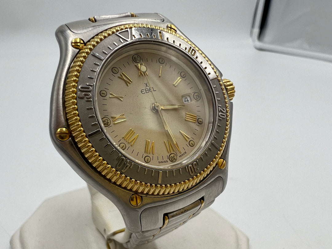 t883 Ebel Discovery Stainless Steel 18k Yellow Gold Wrist Watch