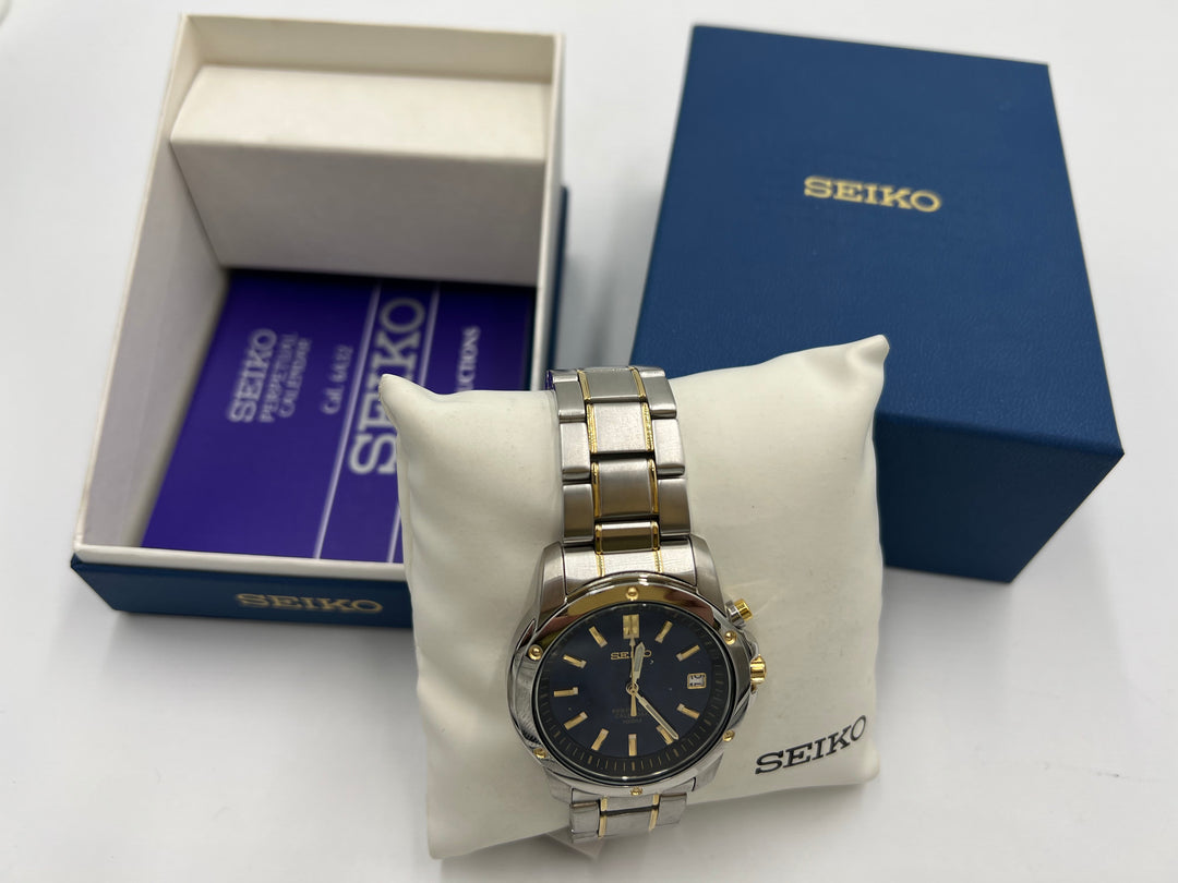 t932 Elegant Seiko Perpetual Calendar 100M Wrist Watch