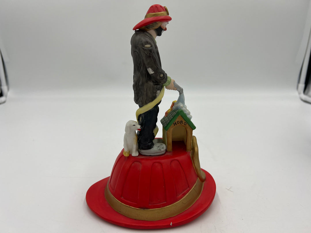 t957 Unique Emmett Kelly Jr. Collection "Fireman" Music Box