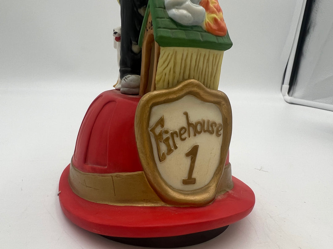 t957 Unique Emmett Kelly Jr. Collection "Fireman" Music Box