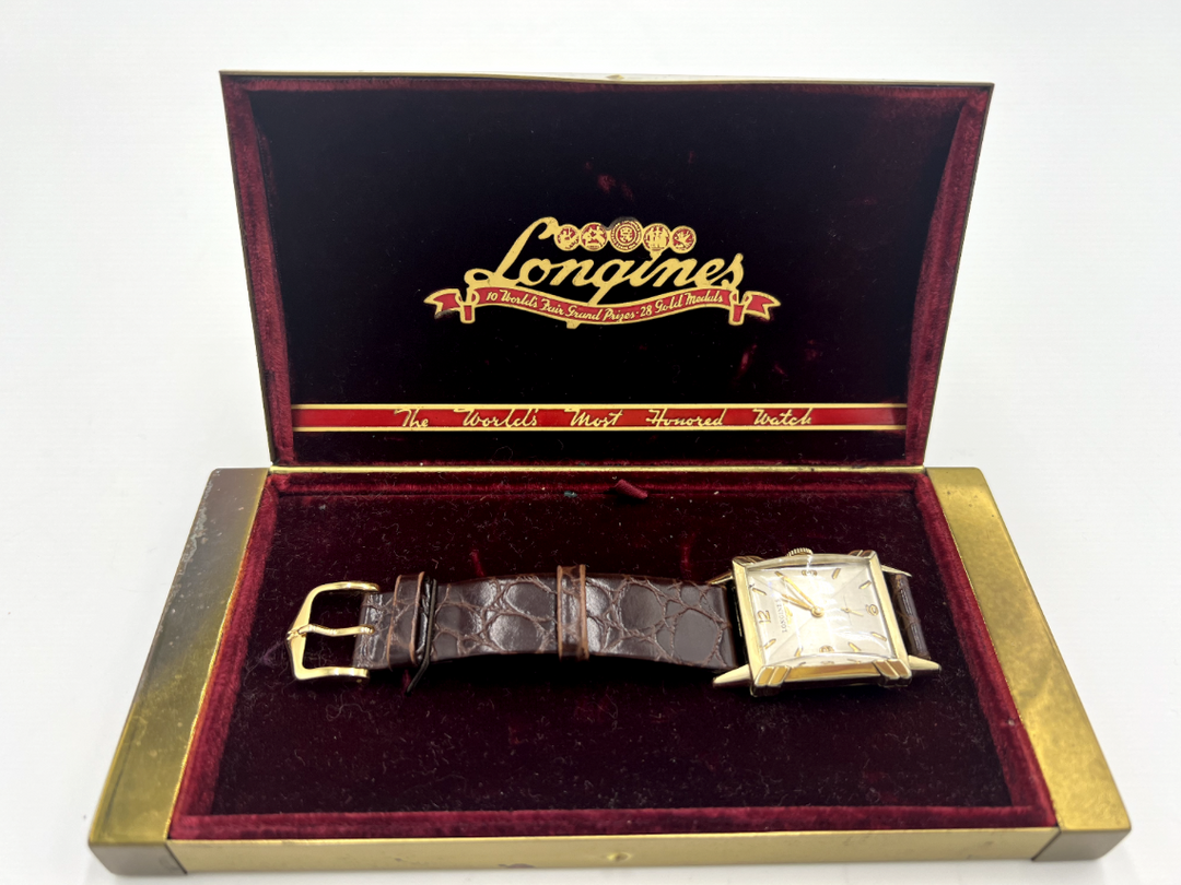 t651 Vintage Gold Filled Longines Unisex Wristwatch