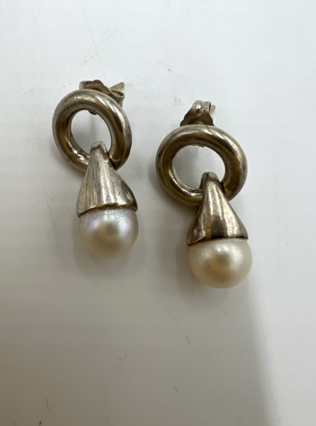 t643 925 Sterling Silver & Pearl Women's Earrings