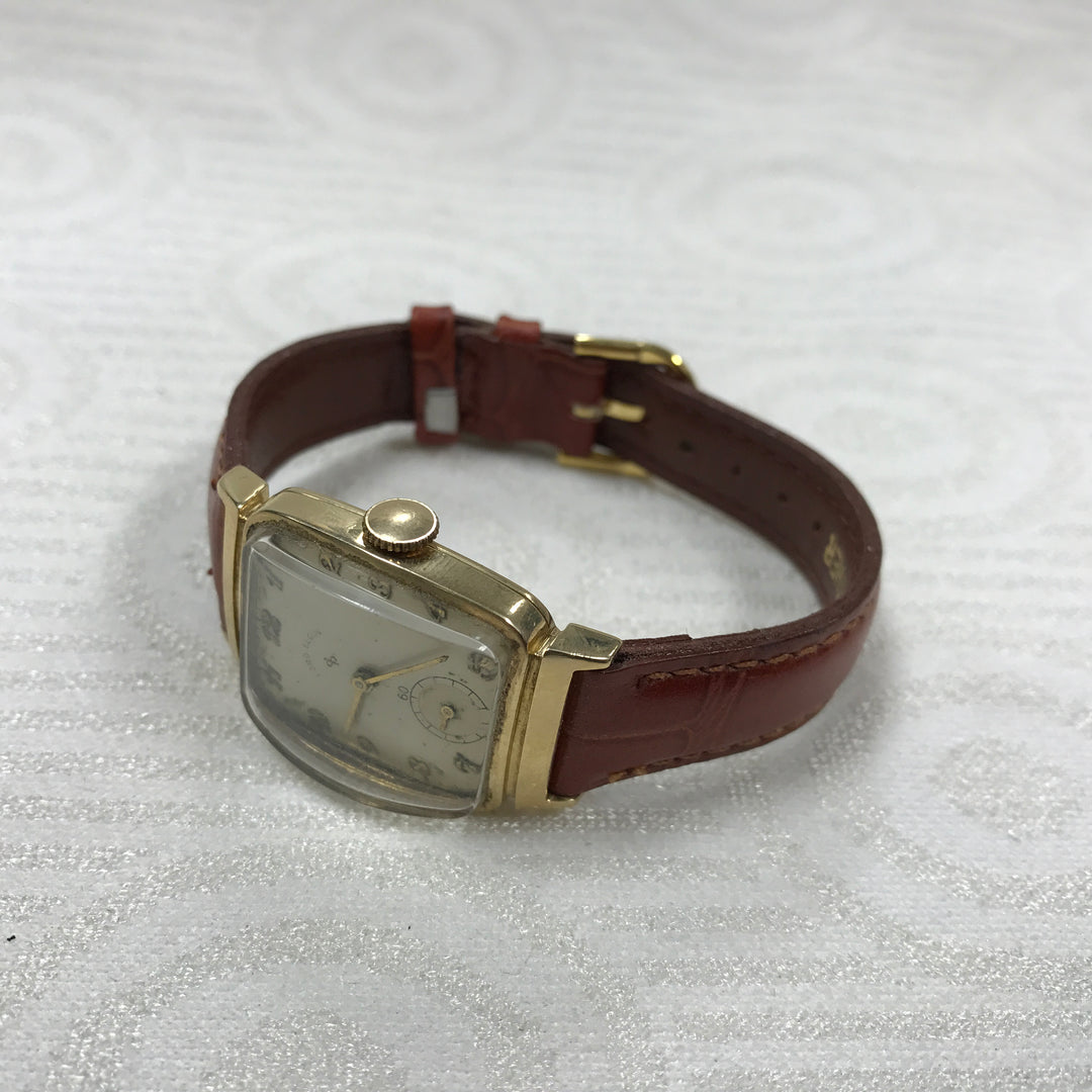 a147 Vintage Original Lord Elgin 14K Gold Mechanical Hand Winding Wrist Watch