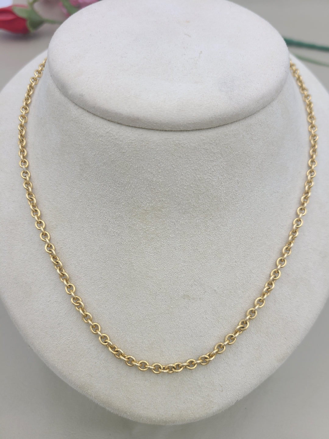 k904 Heavy Unisex 14kt Yellow Gold 20" Cable Link Necklace