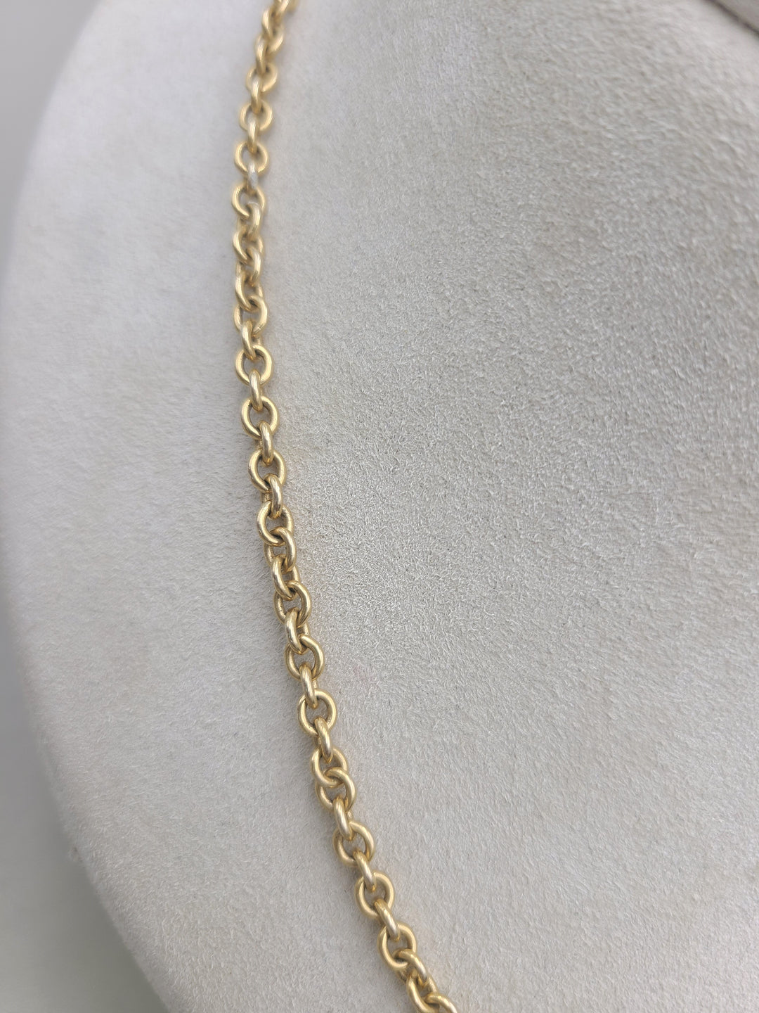 k904 Heavy Unisex 14kt Yellow Gold 20" Cable Link Necklace