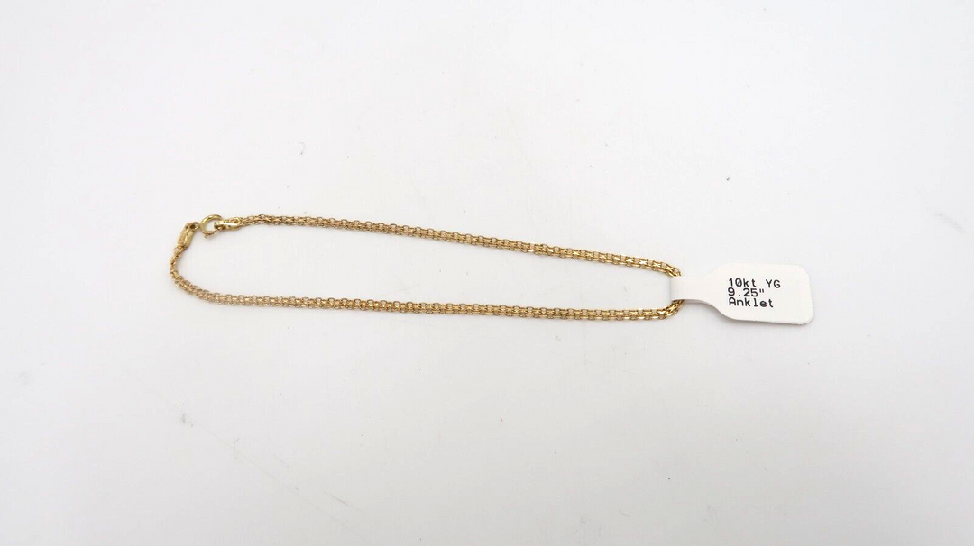 t552 10k Yellow Gold 9.25" Anklet,10k Anklet