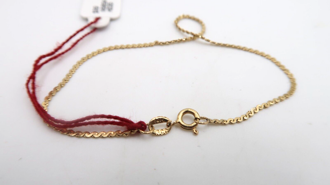 t553 14k Yellow Gold 7.25" Snake Chain Bracelet