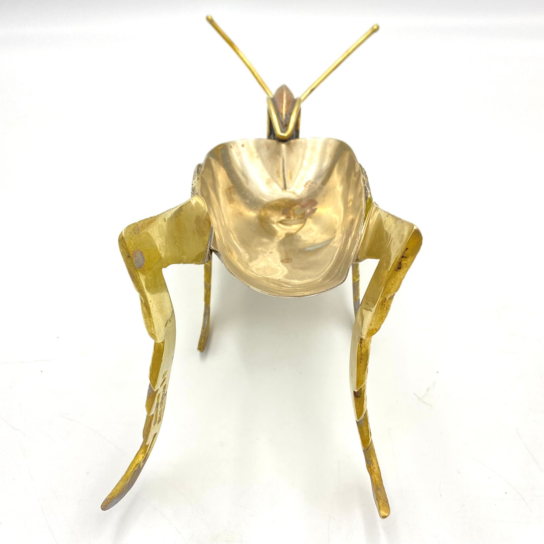 u742 Handmade Metal Abalone Grasshopper Los Castillo style 60's Mexican dish