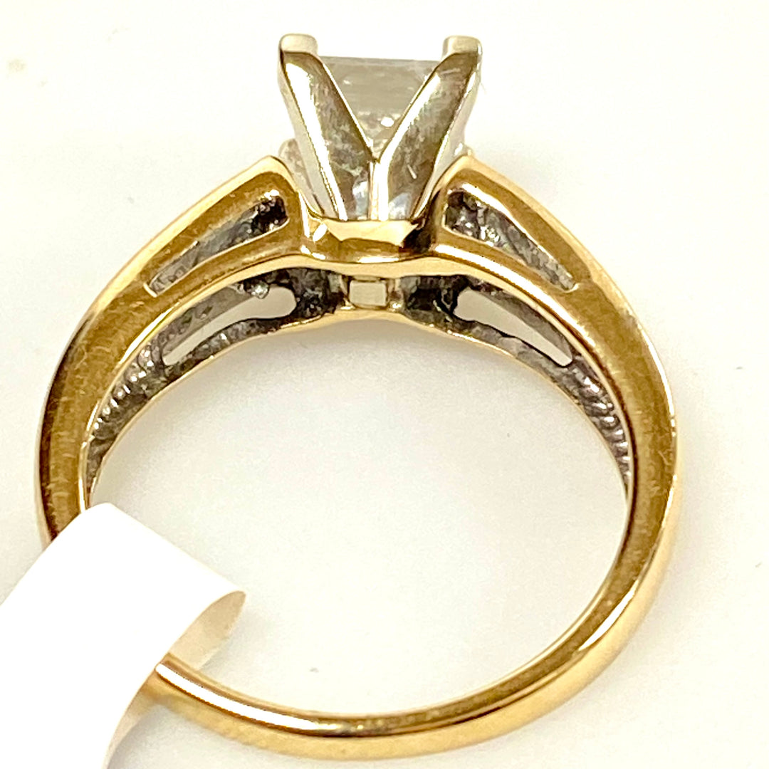 u746 Vintage Classic 14k Yellow Gold Diamond 1.13ct GIA VS2 Ring Size 5