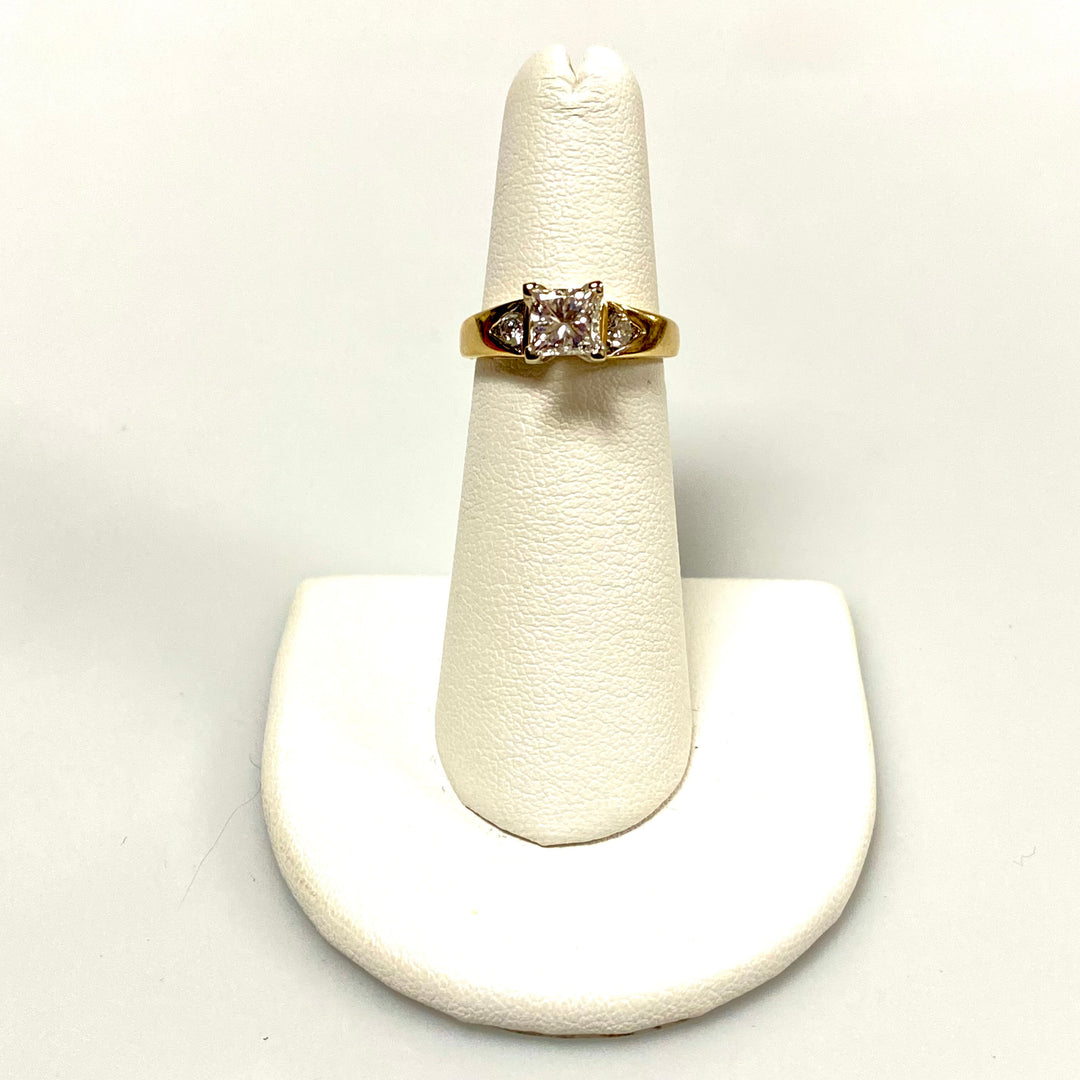 u746 Vintage Classic 14k Yellow Gold Diamond 1.13ct GIA VS2 Ring Size 5