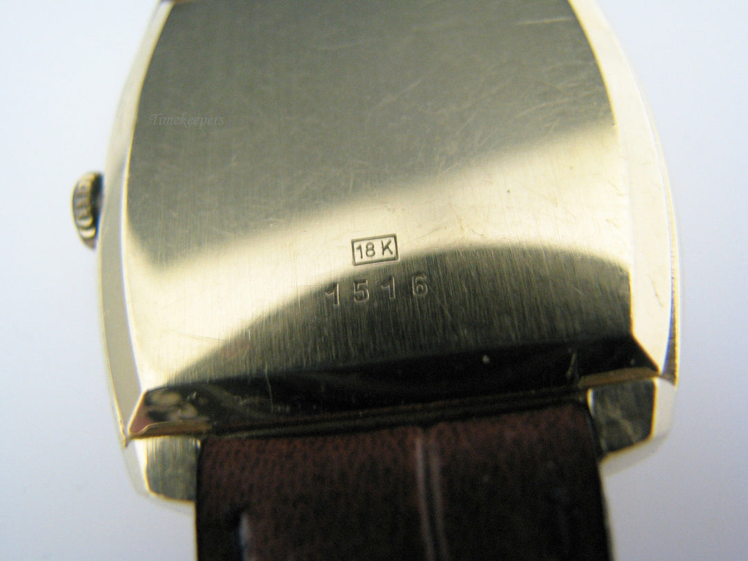 a1015 Vintage 1970's Men's Bucherer Chronometer Watch Date 18k Gold