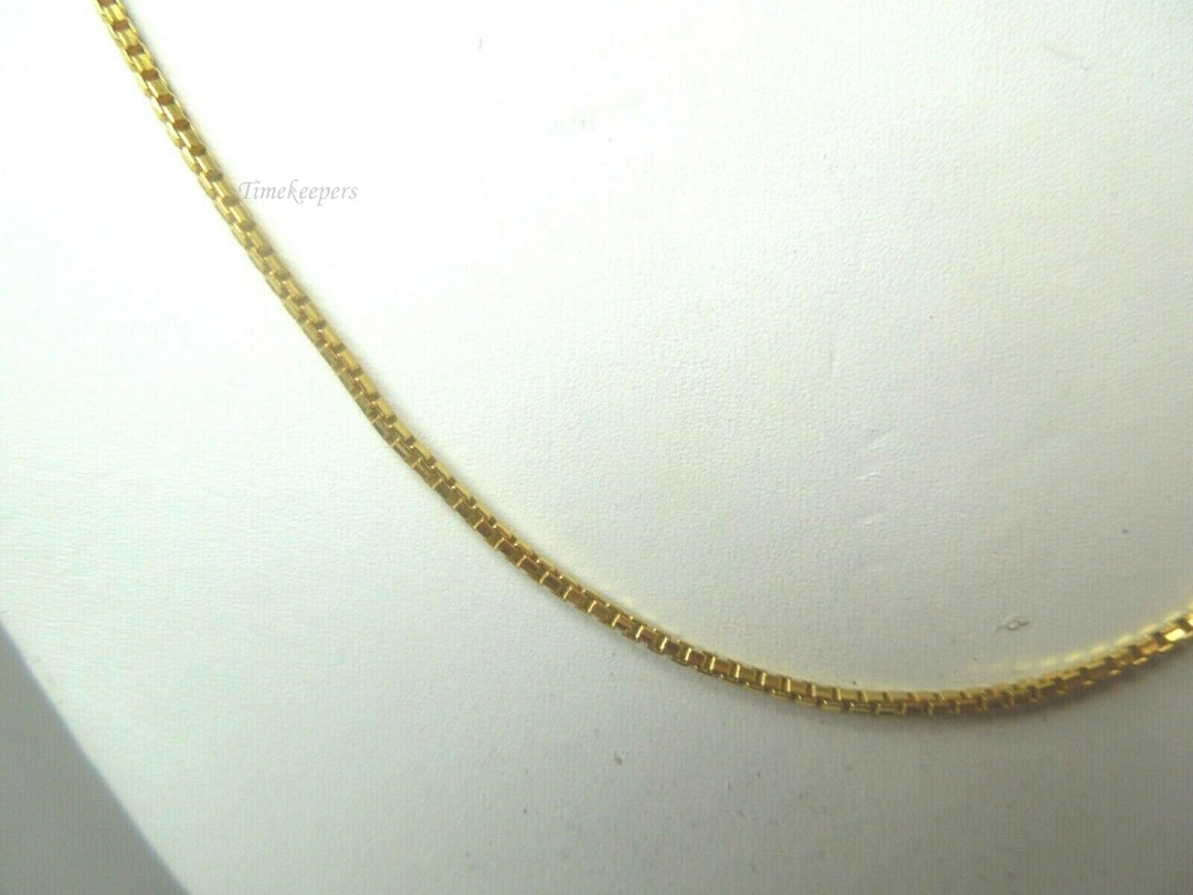 q589 24kt Yellow Gold 18" Box Chain Unisex