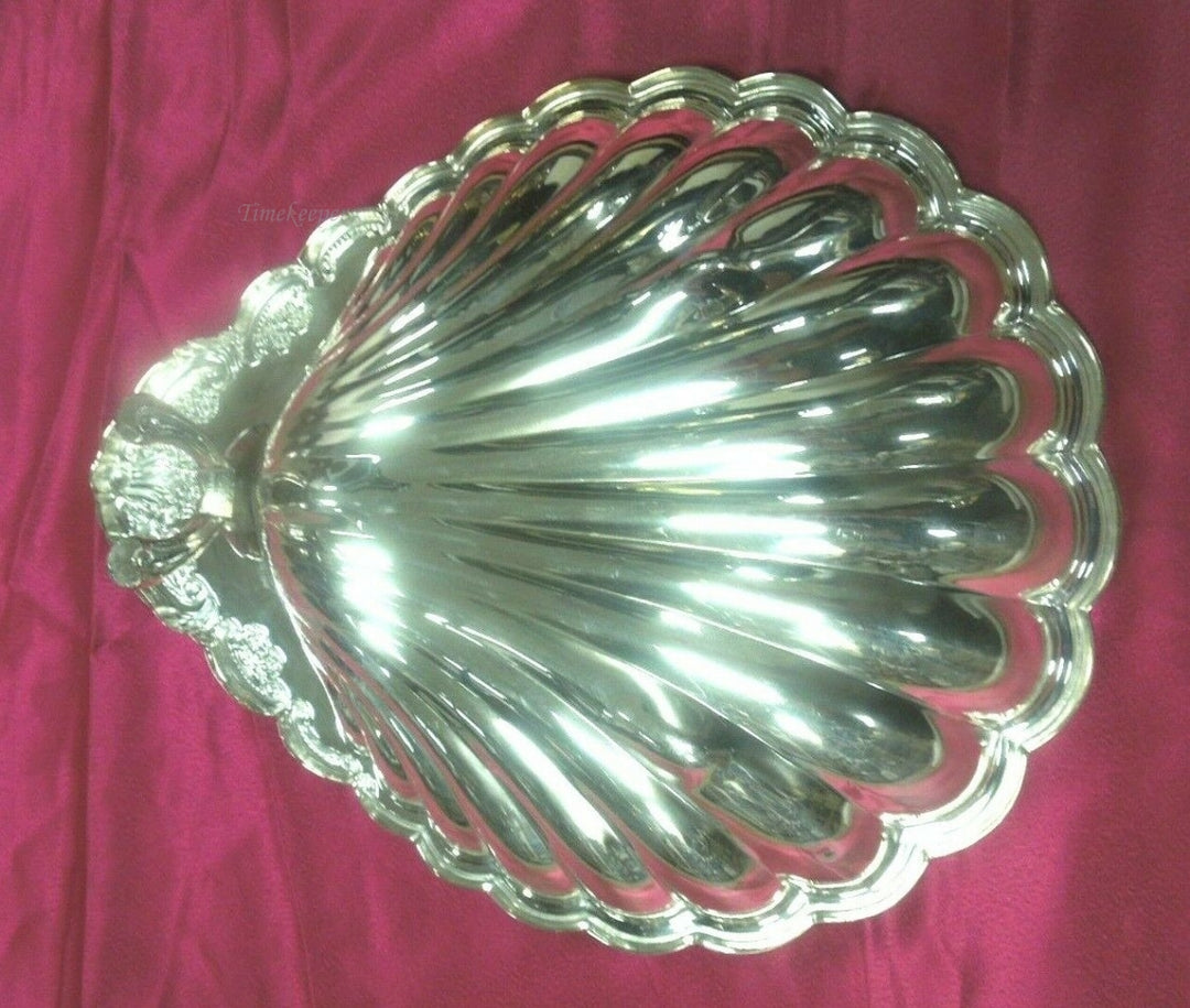 Antique Silver Plated Round Silver Sheffield Silver Tray with Table Handles