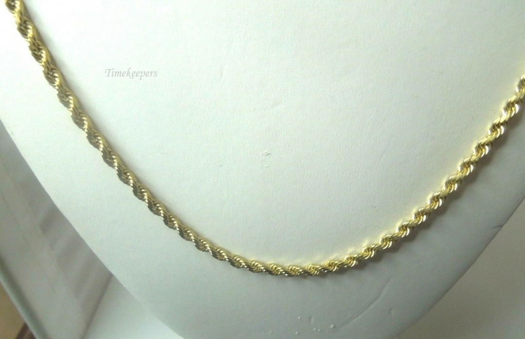 q580 Real 14kt Yellow Gold Milor Made In Italy Rope Chain Size 21.75