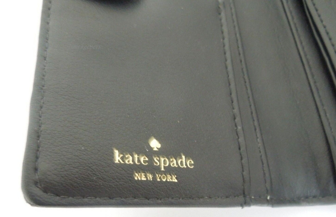 r970 Kate Spade Black White Checkered Wallet