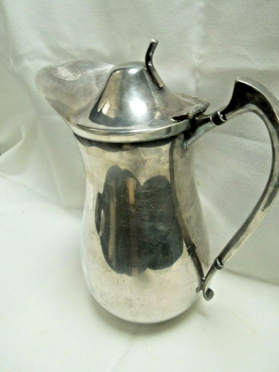 q731 Vintage Water Pitcher with Lid Silverplate by Sheffield Silver Co Made In USA EPC