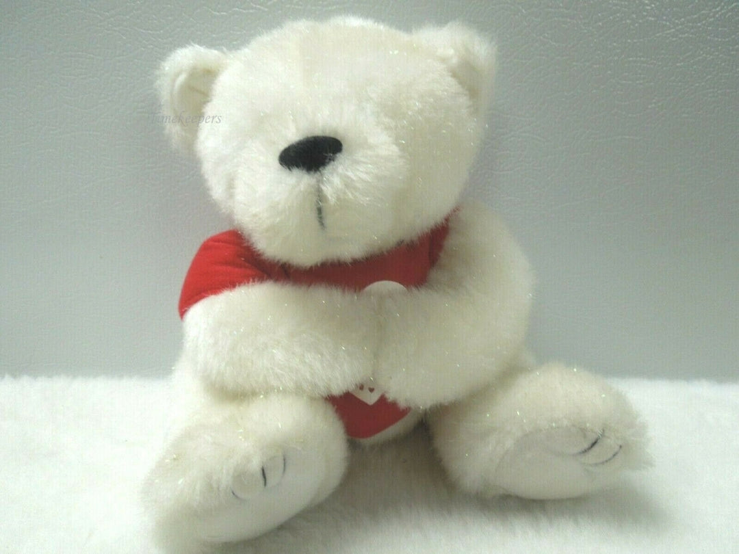 q833 Beautiful Love You This Much White Teddy Bear Lovey 9" Plush Stuffed Animal Toy