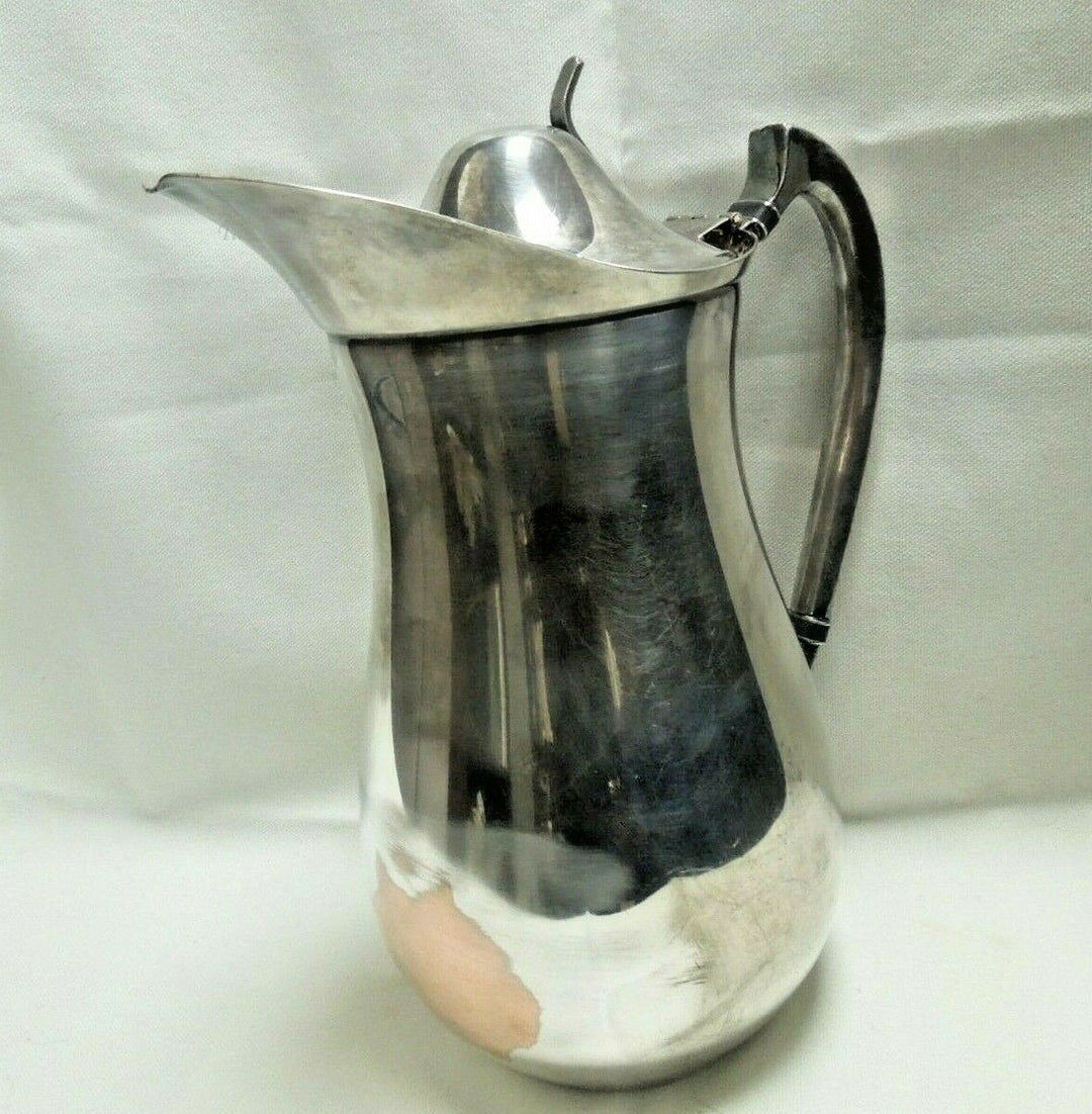 q731 Vintage Water Pitcher with Lid Silverplate by Sheffield Silver Co Made In USA EPC