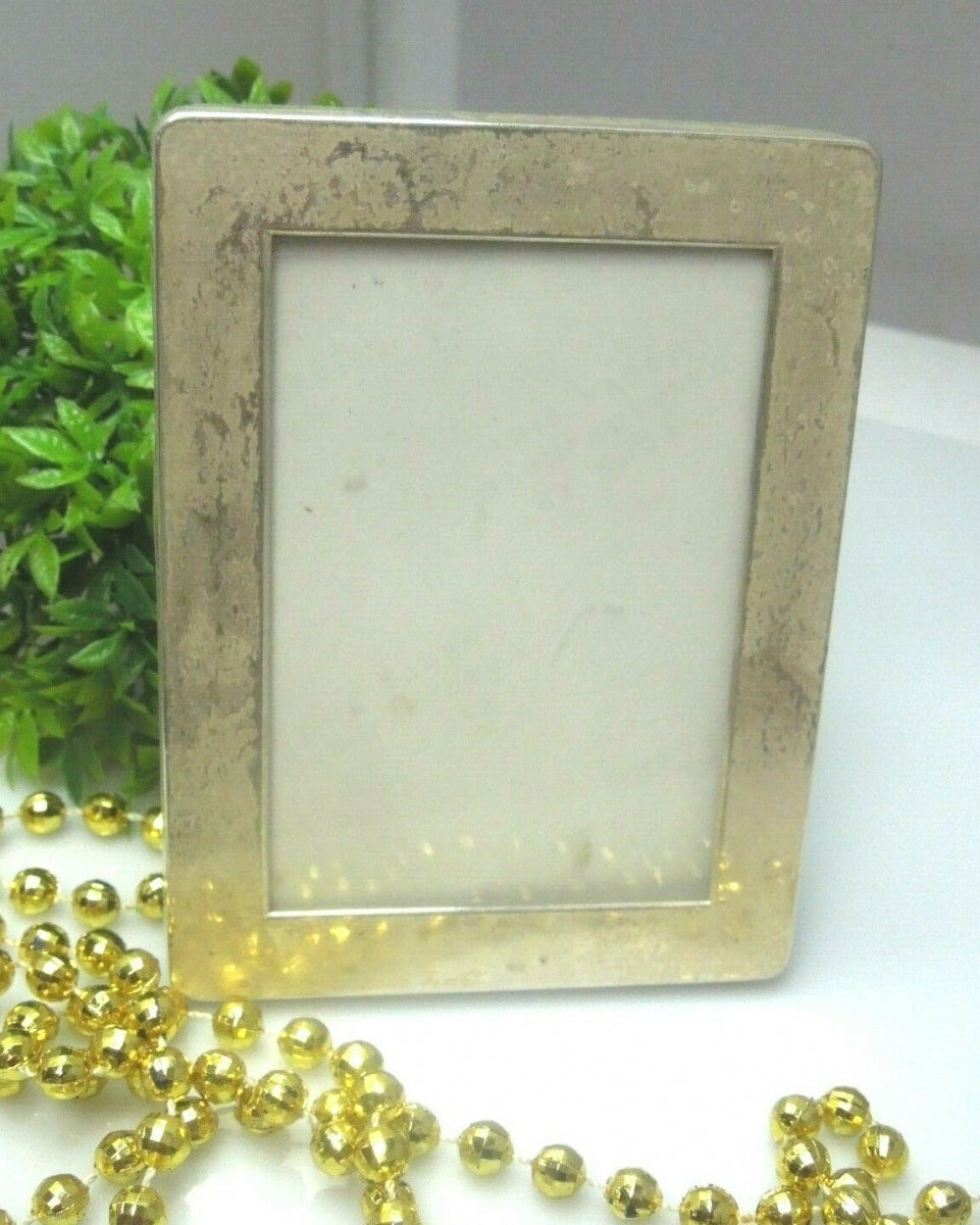 q523 Antique Sterling Silver Tabletop Photo Frame By Lullaby 10.5cmx8cm