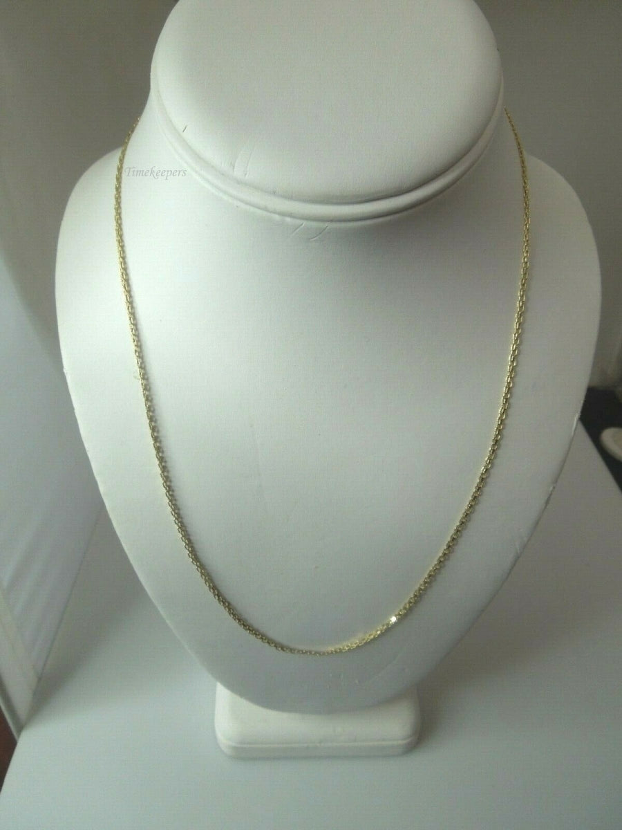 q654 14kt Yellow Gold Link Chain Necklace Size 18"