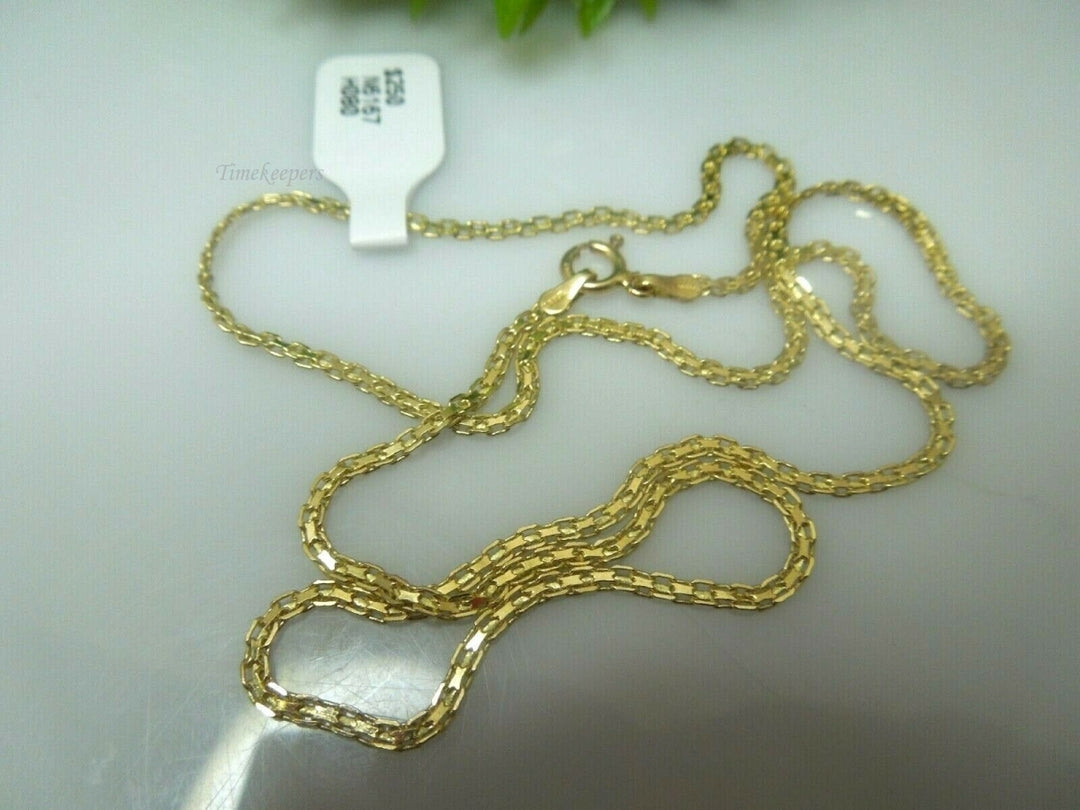 q654 14kt Yellow Gold Link Chain Necklace Size 18"