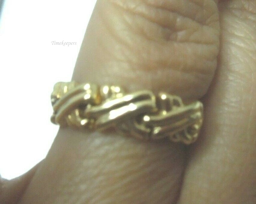 q666 14kt Yellow Gold Flexible X Ring SIze 7.25(USA)