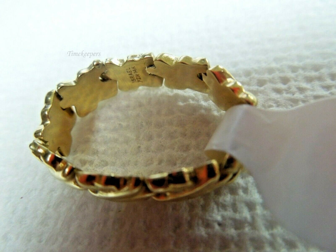 q666 14kt Yellow Gold Flexible X Ring SIze 7.25(USA)