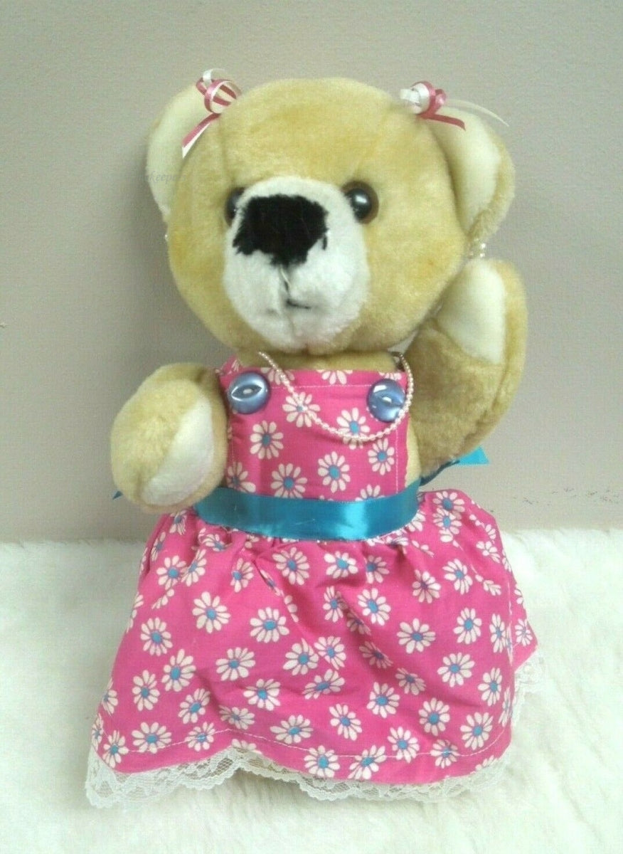 q849 Vintage Rare Teddy Bear Girl Stuffed Plush Animal