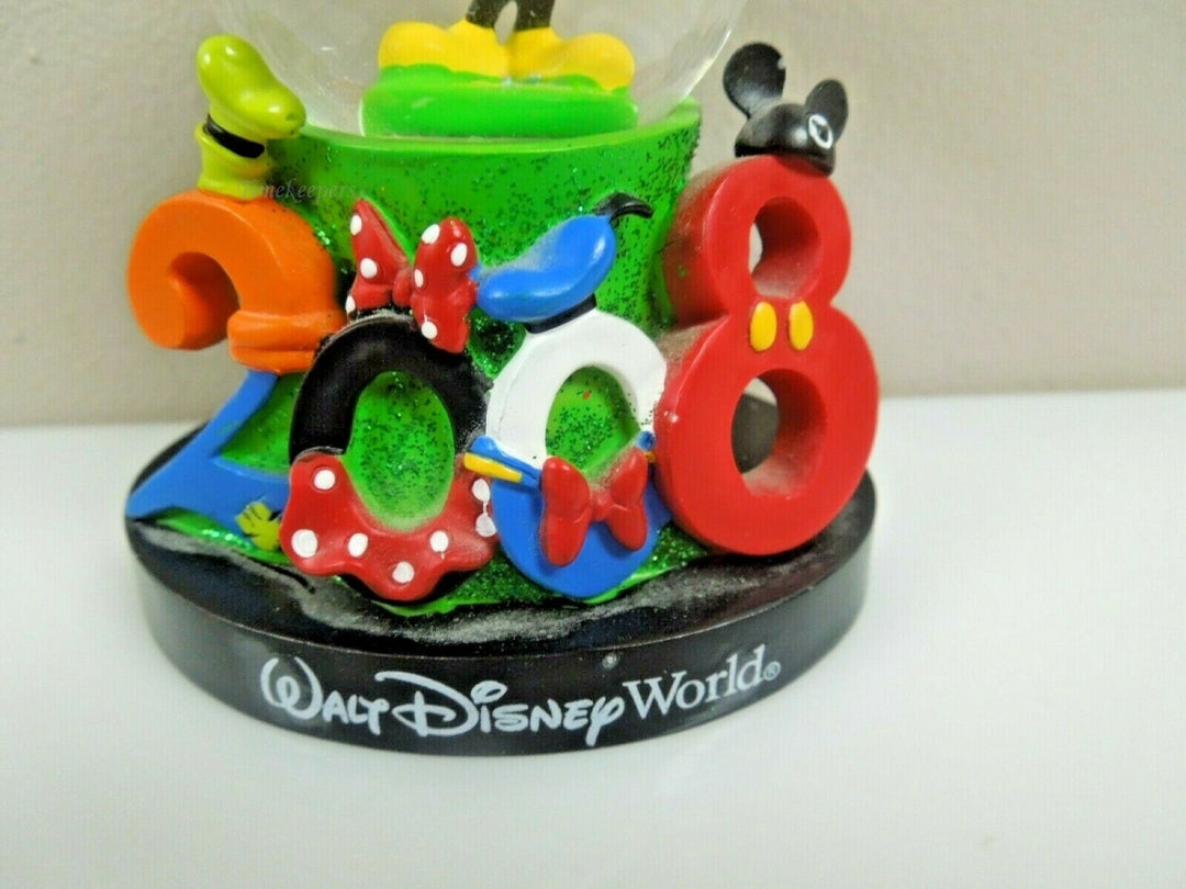 q870 Disney Parks DISNEYLAND 2008 Mickey Mouse Mini Snow Globe 3.5 inch tall