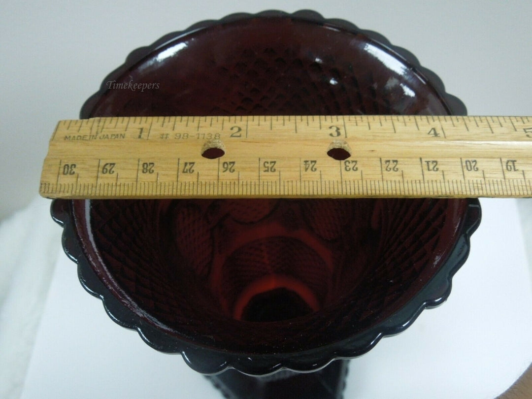 q922 Vintage Avon Ruby Red Cape Cod Vase 8”Tall