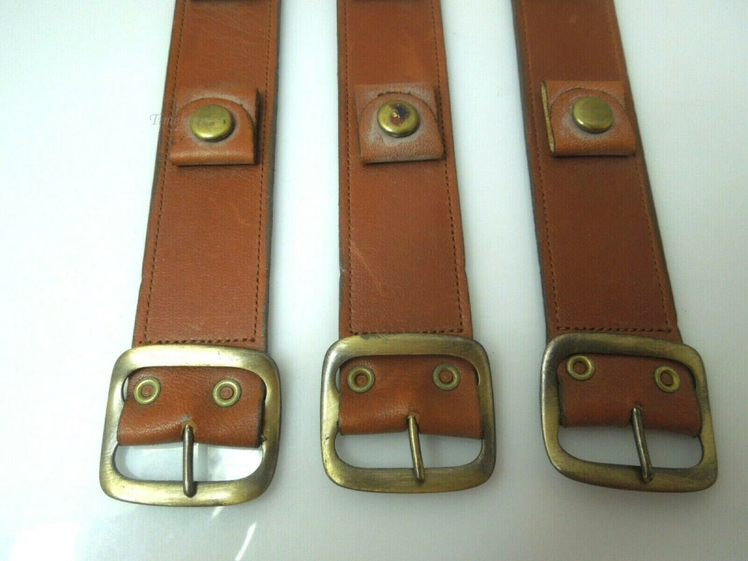 q993 Lot of 3 Tan Color Brown Leather Watch Band 18mm