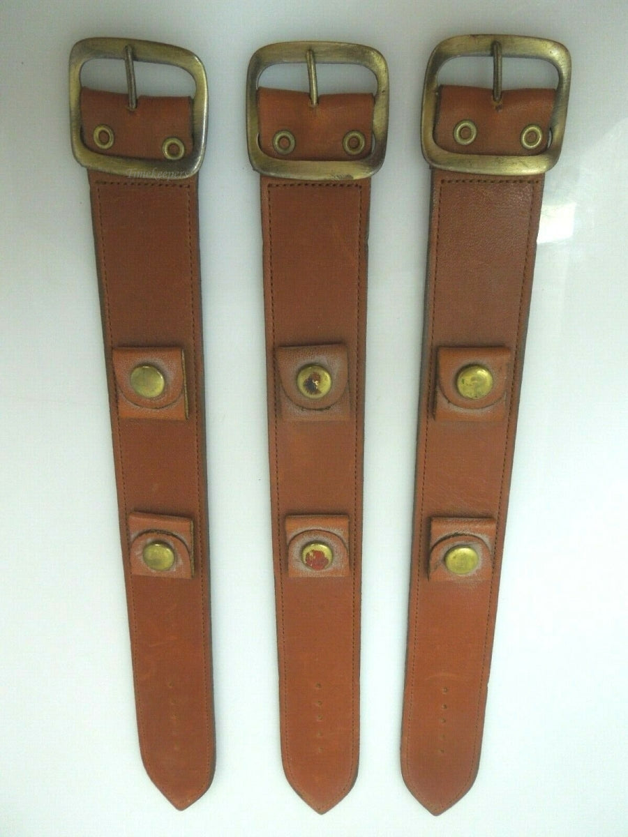 q993 Lot of 3 Tan Color Brown Leather Watch Band 18mm