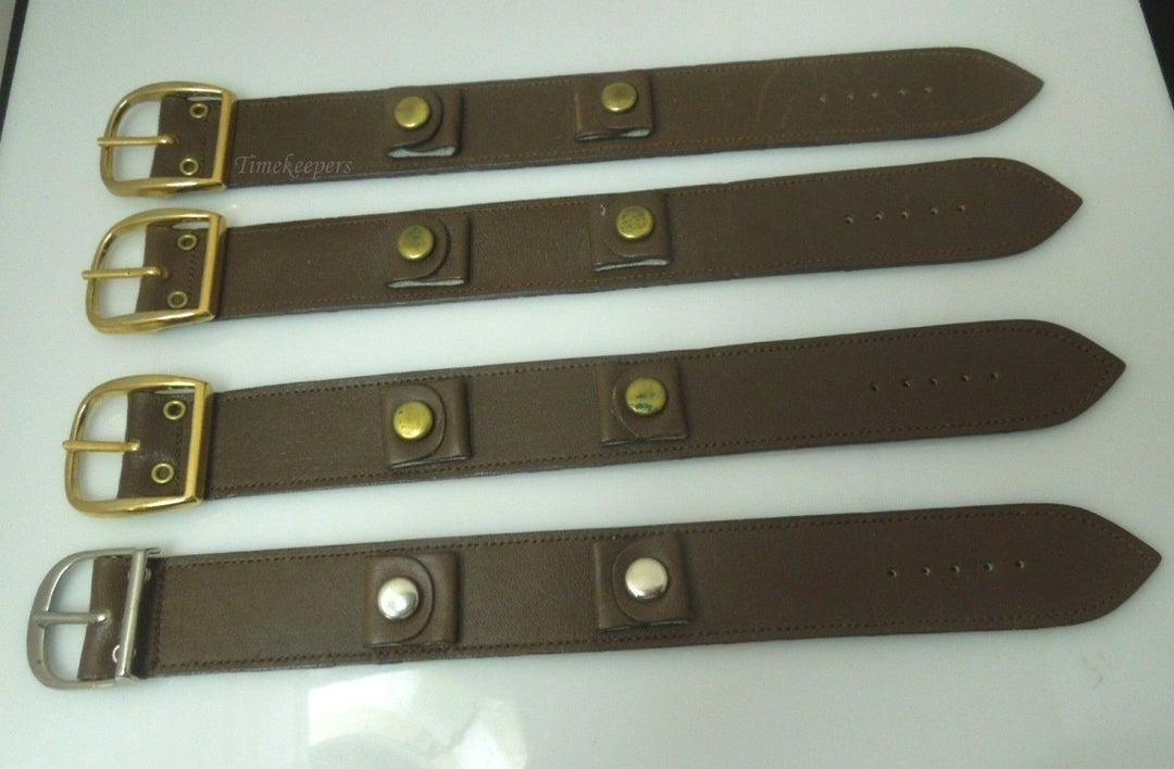 q996 4 Genuine Leather Aviator Military Sports Watch Bands Old New Stock