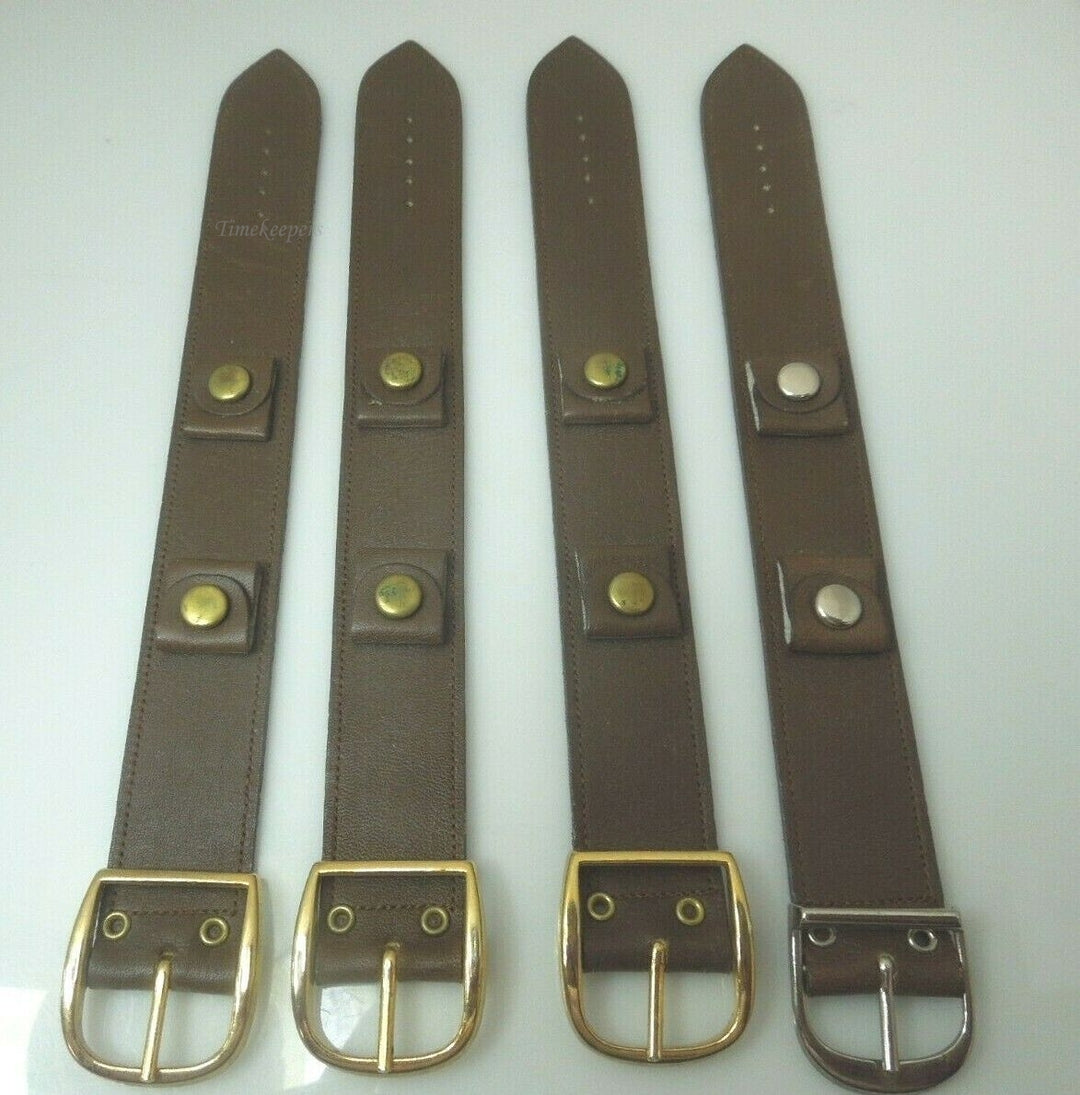 q996 4 Genuine Leather Aviator Military Sports Watch Bands Old New Stock