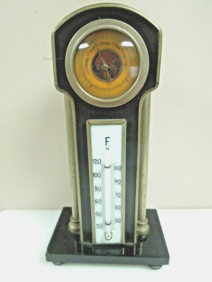 r012 Vintage Thermometer Barometer Made In Germany Tabletop 8" Tall