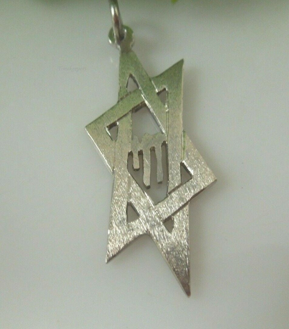 r038 Vintage Sterling Silver 925 Star of David Pendant