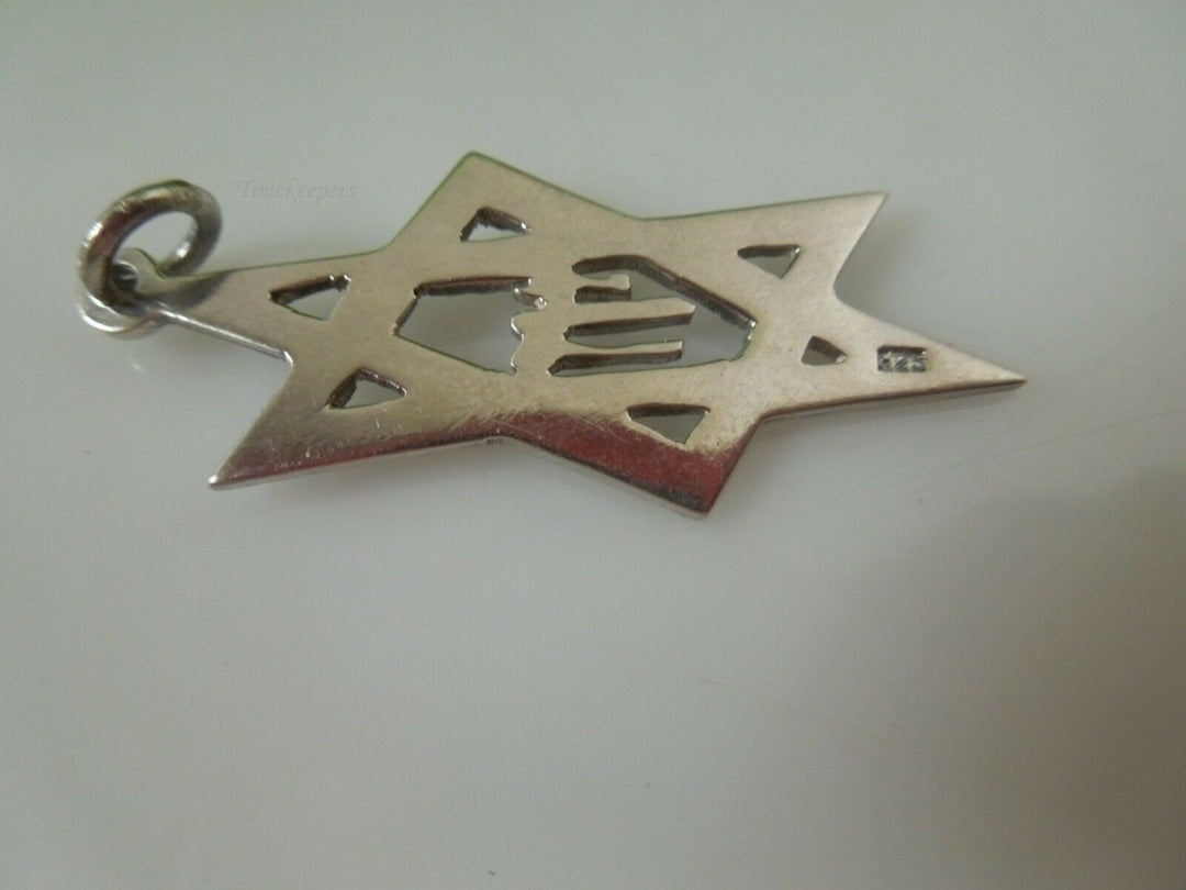 r038 Vintage Sterling Silver 925 Star of David Pendant