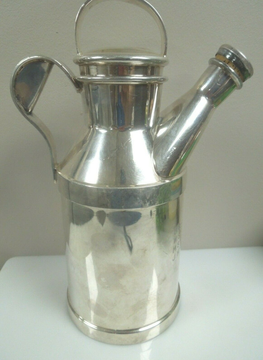 r057 Reed & Barton Silver-Plated Milk Can Cocktail Shaker 32 oz