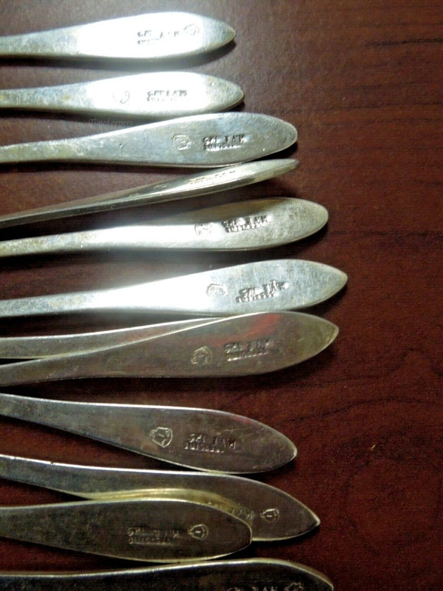 r222 (12) Sterling Silver Pickle Olive Fork Signed