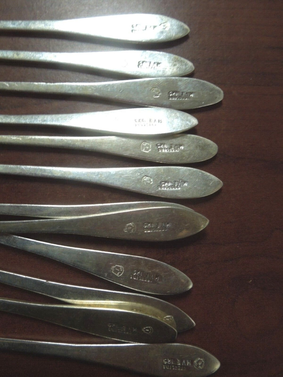 r222 (12) Sterling Silver Pickle Olive Fork Signed