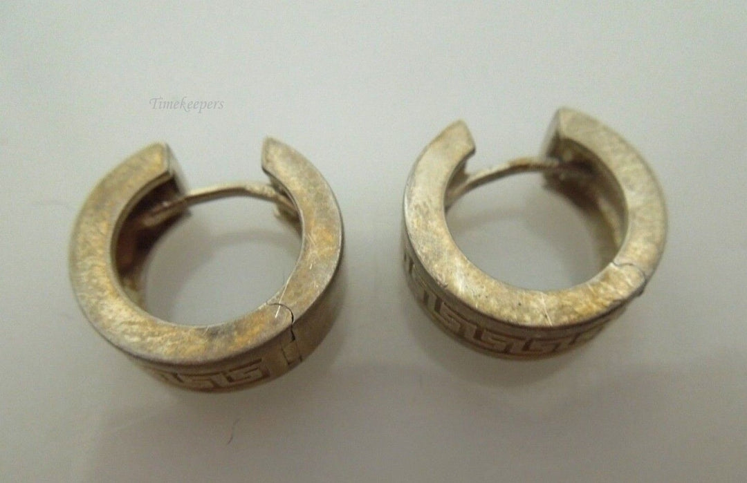 r730 Vintage Sterling Silver 925 Small Hoop Earrings 15mm