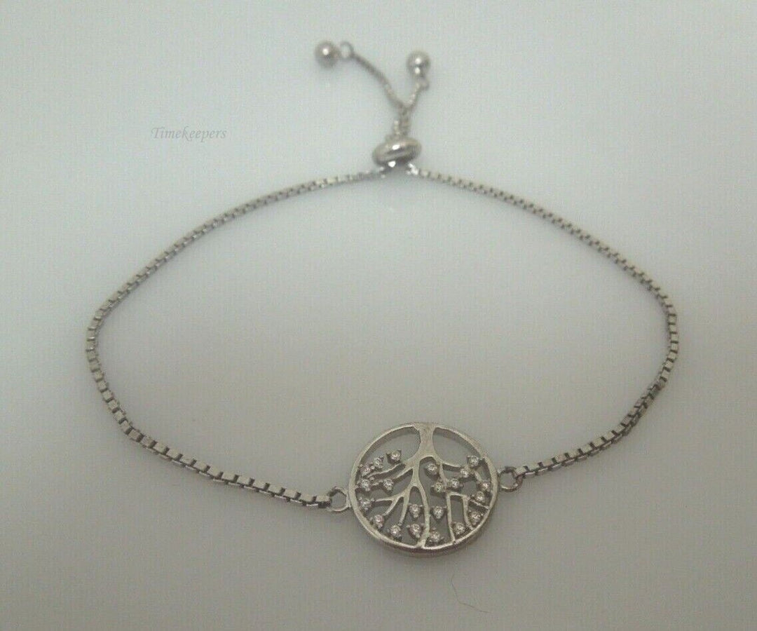 r844 Tree of Life Sterling Silver// Bracelet Tree // 925 Adjustable Bracelet