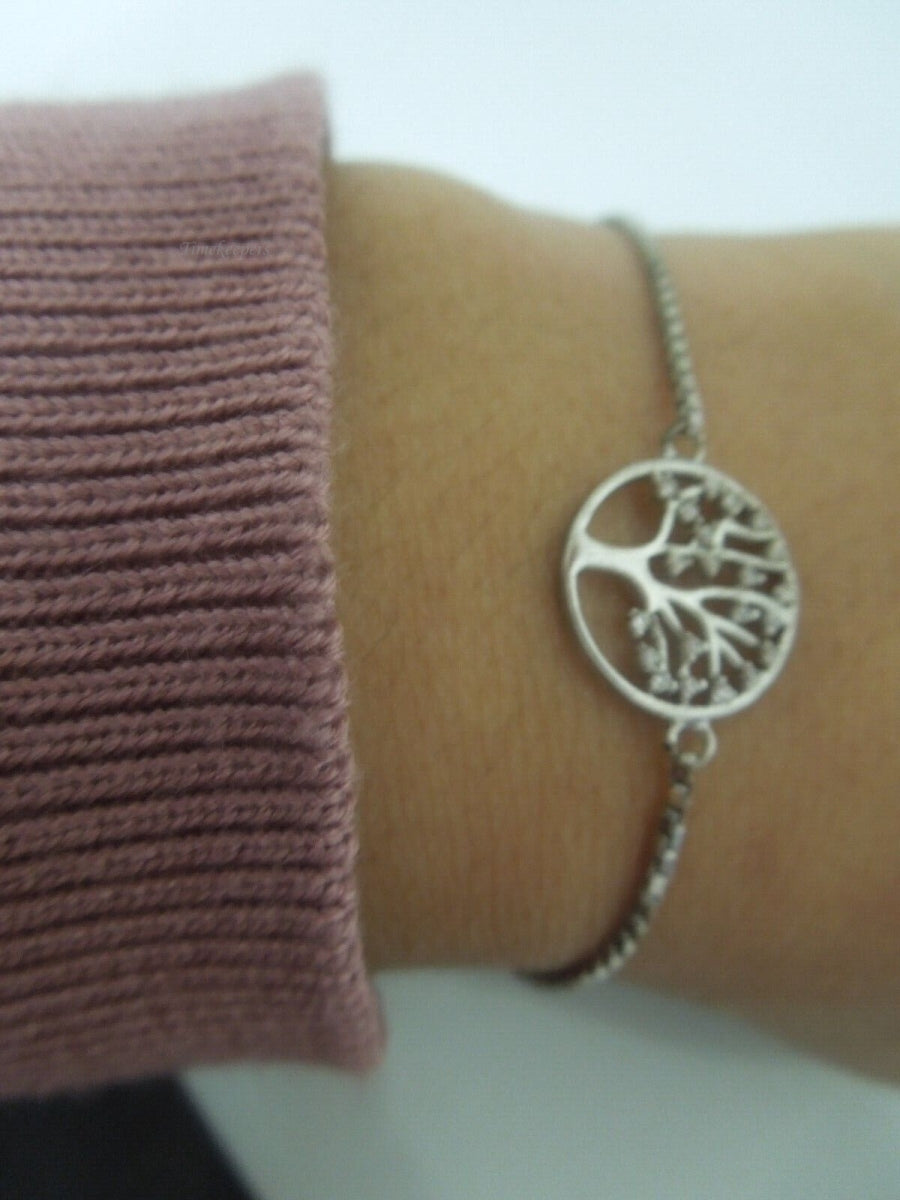 r844 Tree of Life Sterling Silver// Bracelet Tree // 925 Adjustable Bracelet