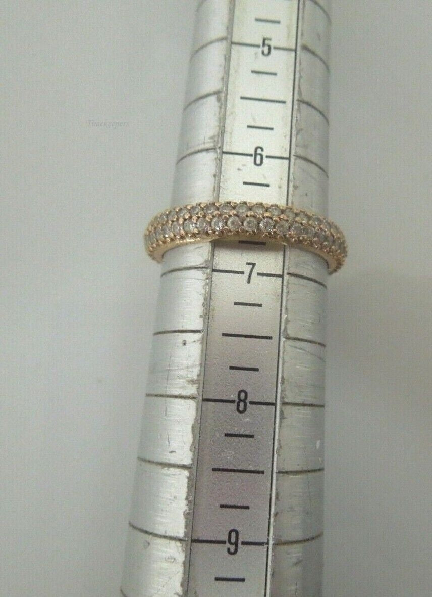 r654 Pandora ALE R Rose Gold Plate Ring Size 6.75 Signed ALE R 54 Wedding Band