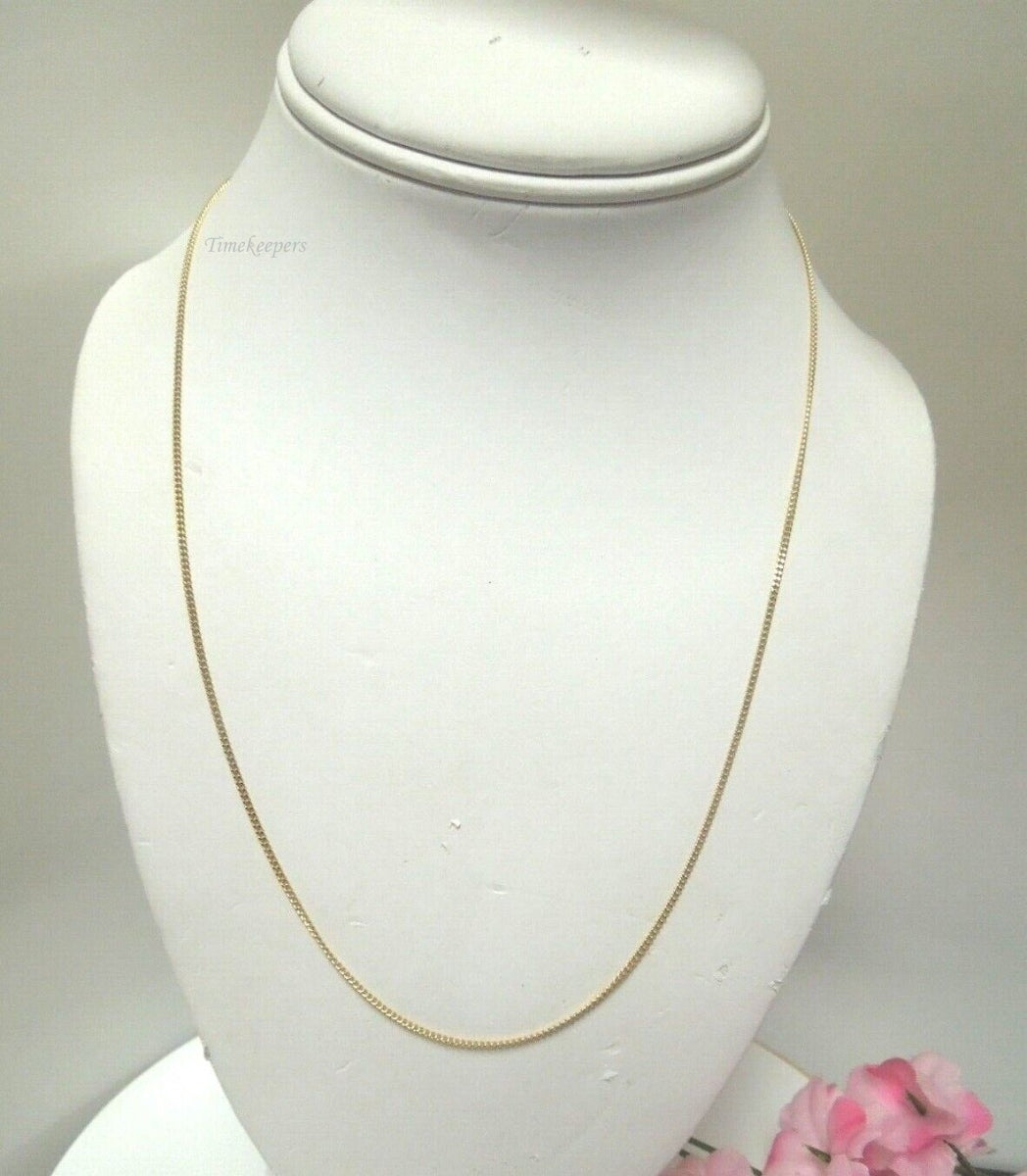 r952 18kt Solid Yellow Gold 19.5" Link Chain Signed,4g